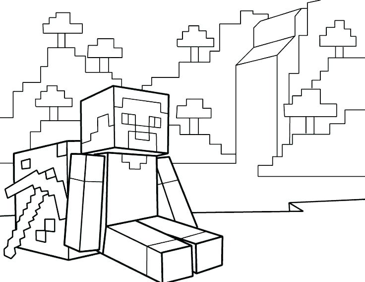 Minecraft Coloring Pages To Print Coloring Pages Free 736x568 Minecraft Coloring Pages To Print Coloring Pages Free