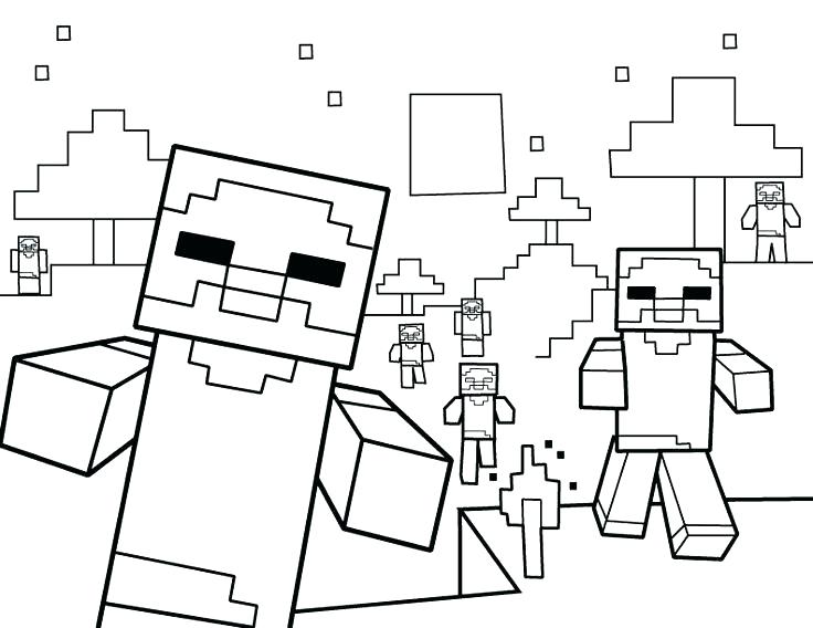 736x568 Free Printable Minecraft Mobs Coloring Pages Colouring Sheets