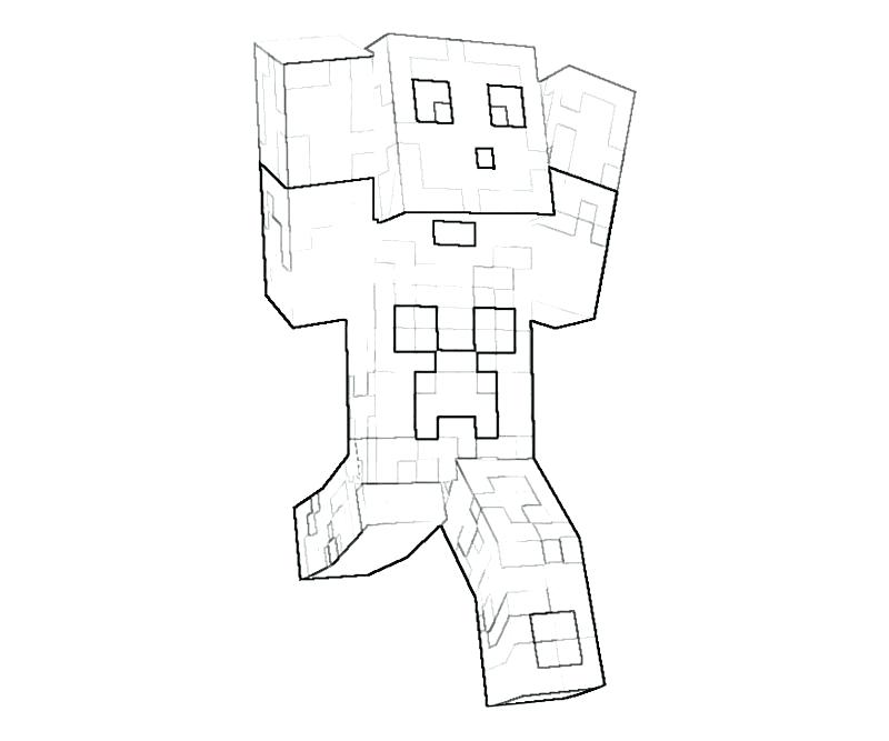 800x667 Printable Minecraft Coloring Pages