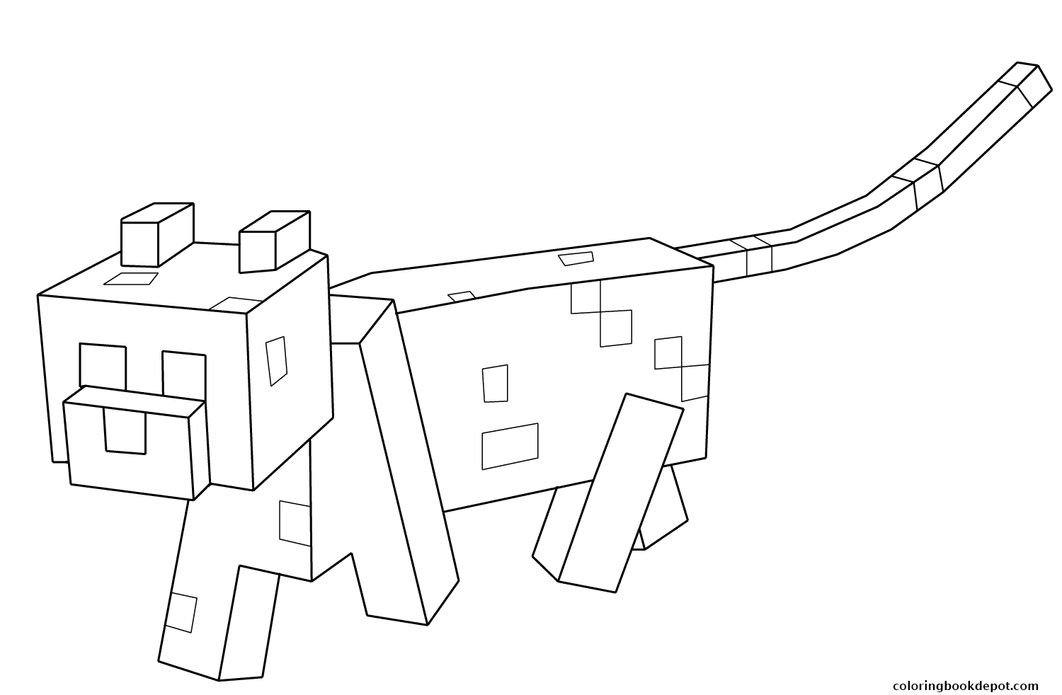 Minecraft Ocelot Coloring Pages 1500x982 Minecraft Ocelot Coloring Pages