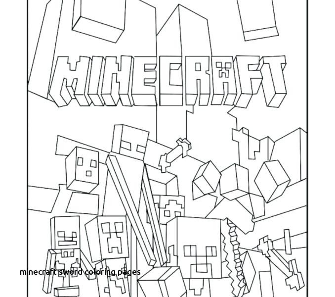 678x600 Minecraft Printable Coloring Pages Sword Startablog