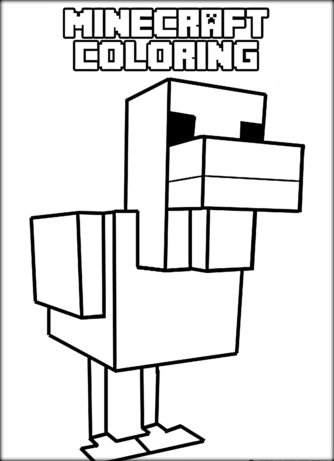 1131x1559 Minecraft Bird Free Coloring Page Kids Minecraft Coloring Pages