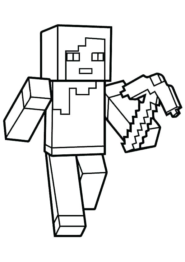 595x842 Minecraft Herobrine Coloring Pages