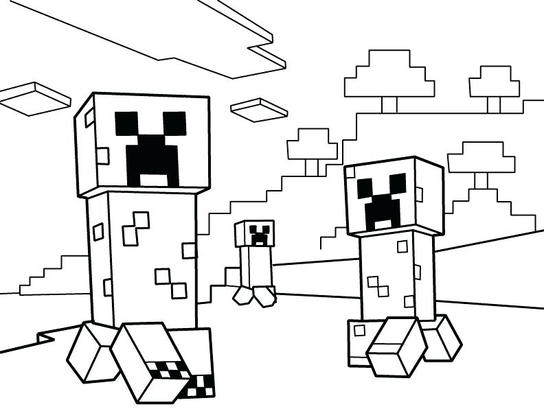 Minecraft Printable Coloring Pages Creepers Printable Coloring 792x612 Minecraft Printable Coloring Pages Creepers Printable Coloring