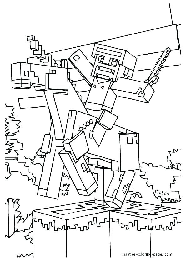 Coloring Pages For Minecraft 595x842 Coloring Pages For Minecraft