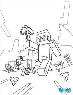 Minecraft Person Holding Sword Coloring Page 236x305 Minecraft Person Holding Sword Coloring Page
