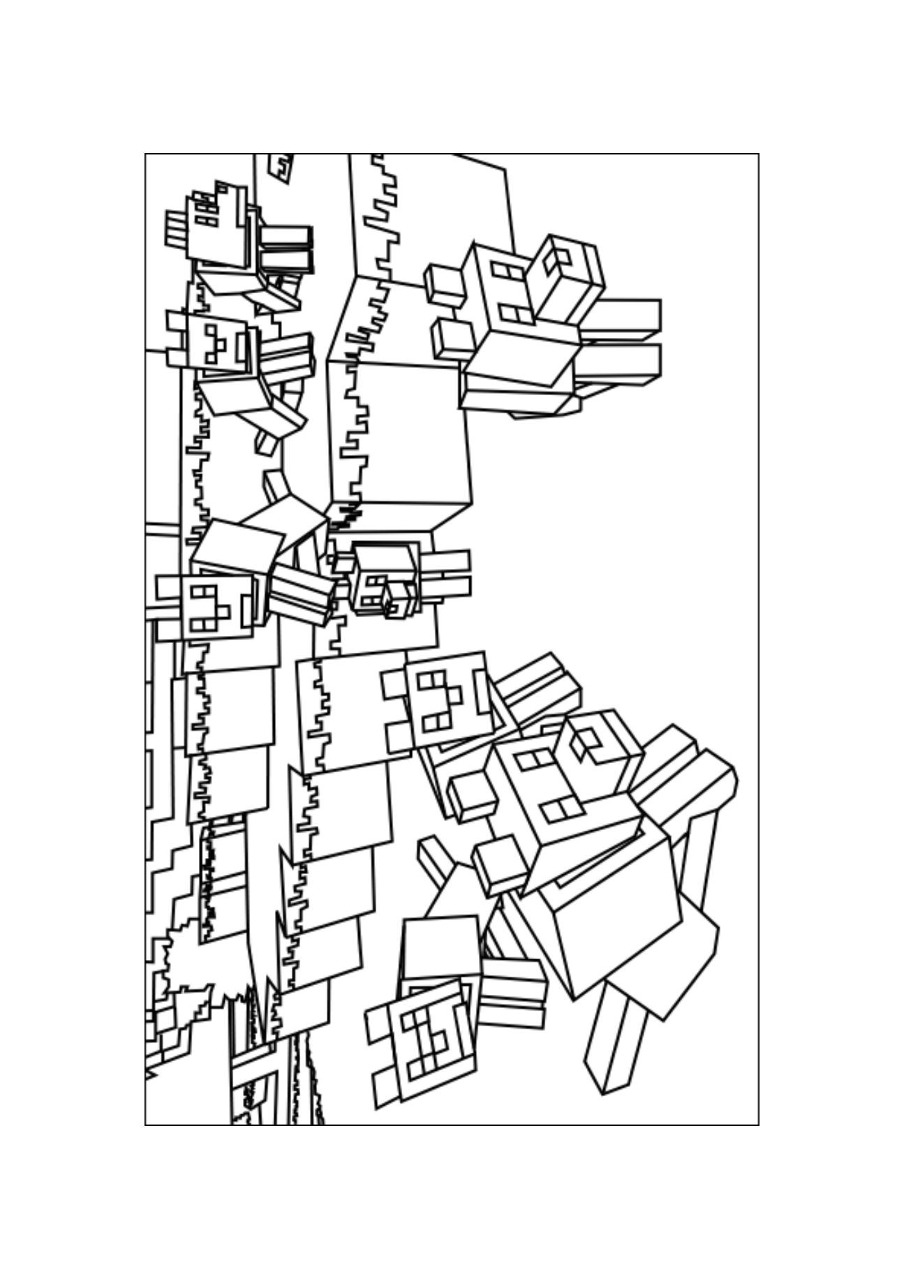 Coloring Pages Minecraft Beautiful A Minecraft Wolves Coloring 1295x1832 Coloring Pages Minecraft Beautiful A Minecraft Wolves Coloring