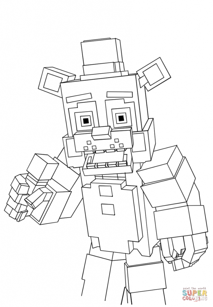 The Perfect Minecraft Freddy Coloring Page Free Printable 711x1024 The Perfect Minecraft Freddy Coloring Page Free Printable