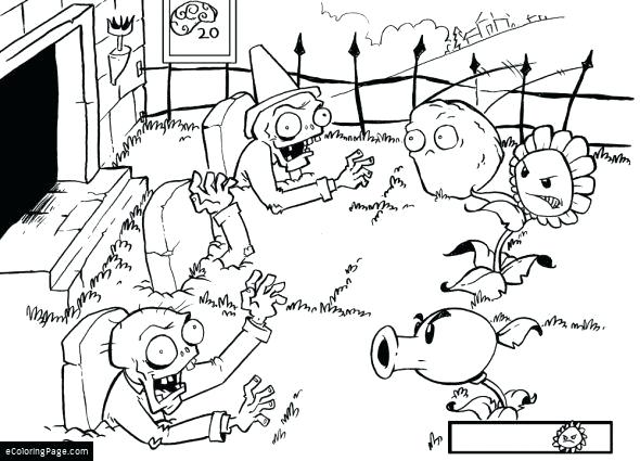 Zombie Coloring Page Plants Vs Zombies Fighting Coloring Page 590x425 Zombie Coloring Page Plants Vs Zombies Fighting Coloring Page