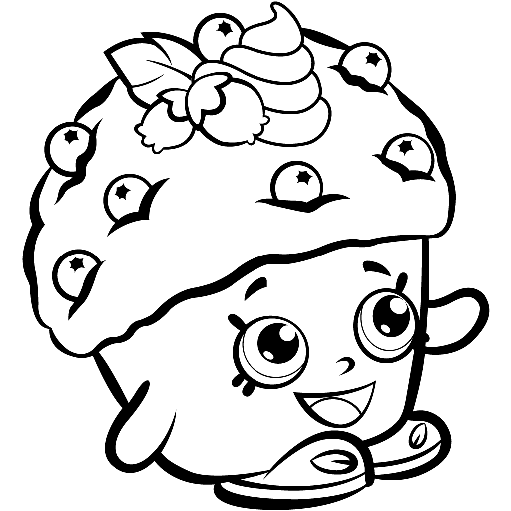 Shopkins Mini Muffin Coloring Page 1024x1024 Shopkins Mini Muffin Coloring Page