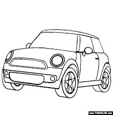 Mini Cooper Coloring Page