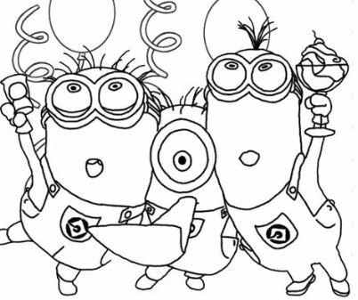 402x337 Minion 2 Coloring Page