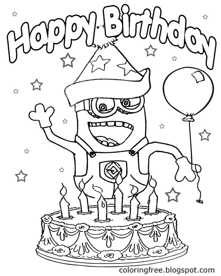 736x920 Minions Coloring Pages Happy Birthday