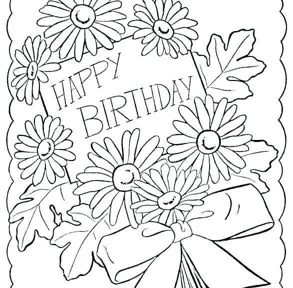 587x576 Free Printable Birthday Coloring Pages Coloring Pages Happy