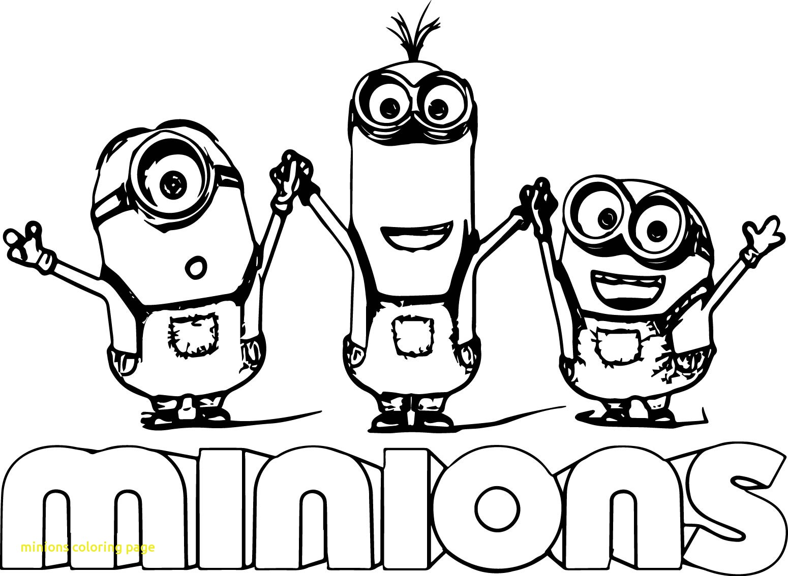 1550x1134 Minions Coloring Page With Minion Text Minions Backyard Bash