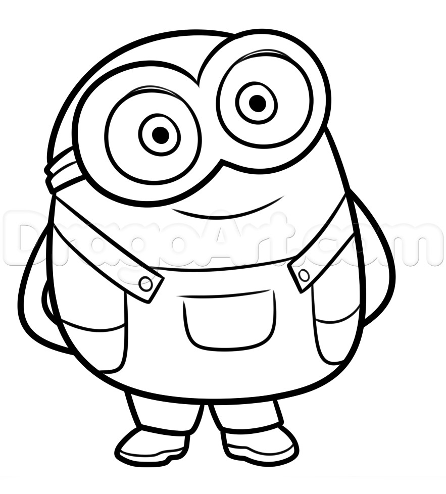 883x978 Minion Coloring Pages Bob