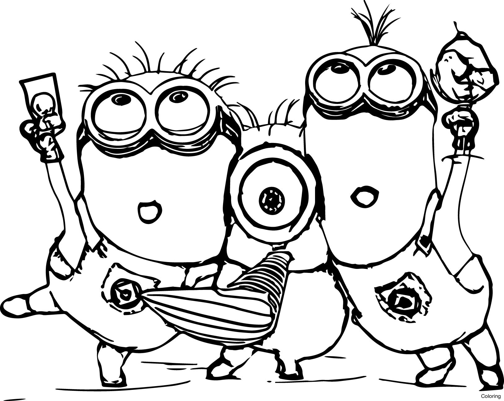1627x1296 Minion Printable Coloring Pages