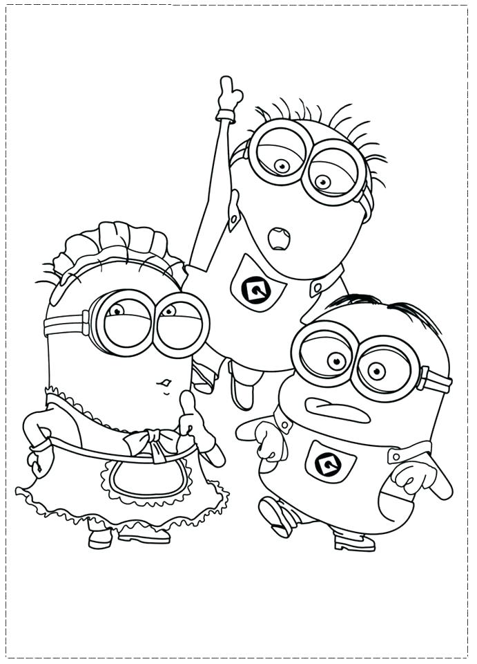 691x960 Printable Minion Coloring Pages