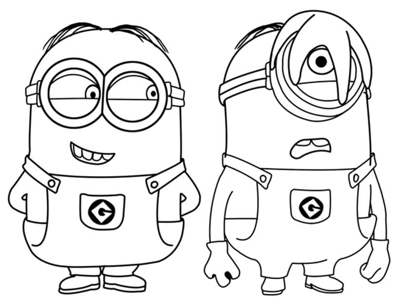 853x623 Coloring Pages. Minion Coloring Pages To Print
