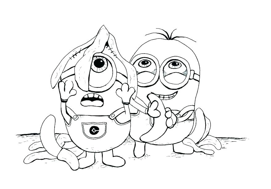 878x614 Printable Minion Halloween Coloring Pages Kids Coloring Fresh Free