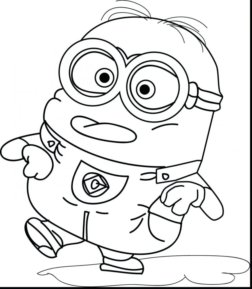 Minion Kevin Coloring Page Free Printable Pages Bright Minions 878x1006 Minion Kevin Coloring Page Free Printable Pages Bright Minions