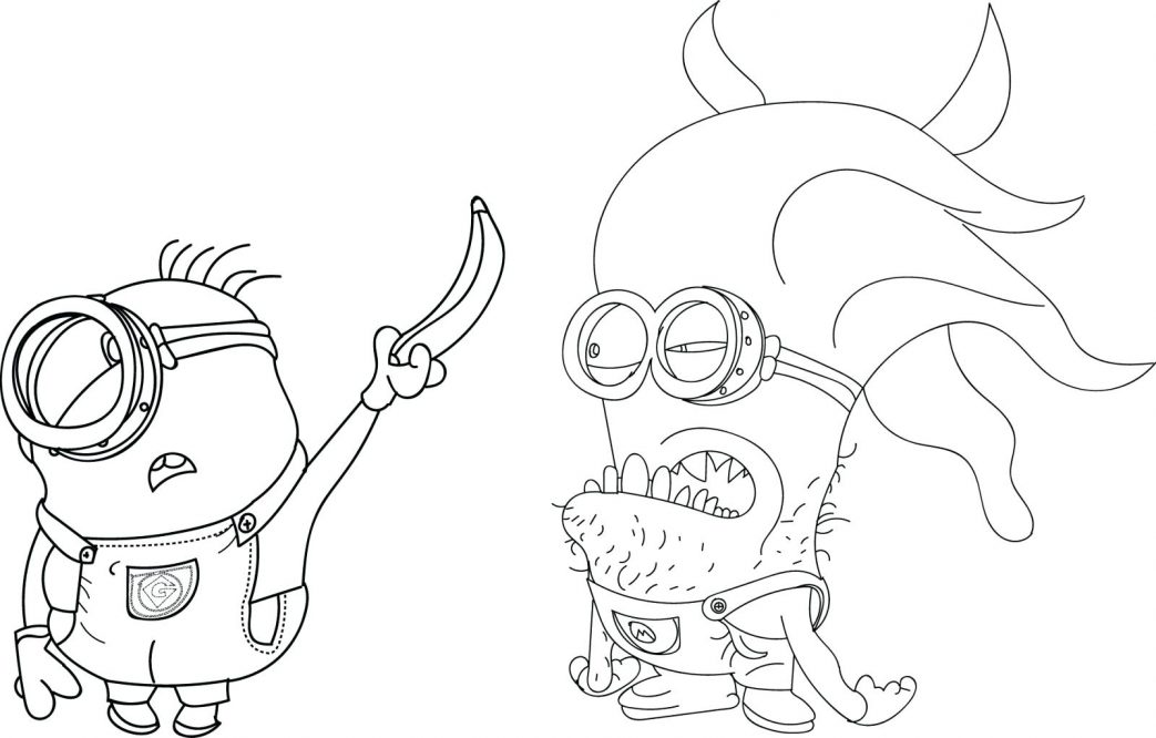 Minion Color Pages Coloring Sheets Bob Free Printable Two Minions 1043x666 Minion Color Pages Coloring Sheets Bob Free Printable Two Minions