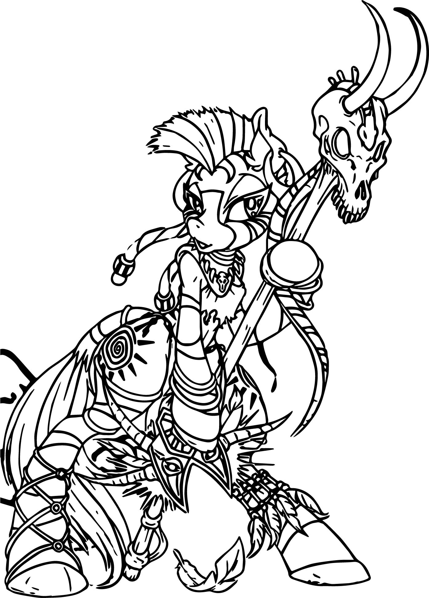 Zecora Witch Doctor Color Anime Apothecary Coloring Page 1394x1945 Zecora Witch Doctor Color Anime Apothecary Coloring Page