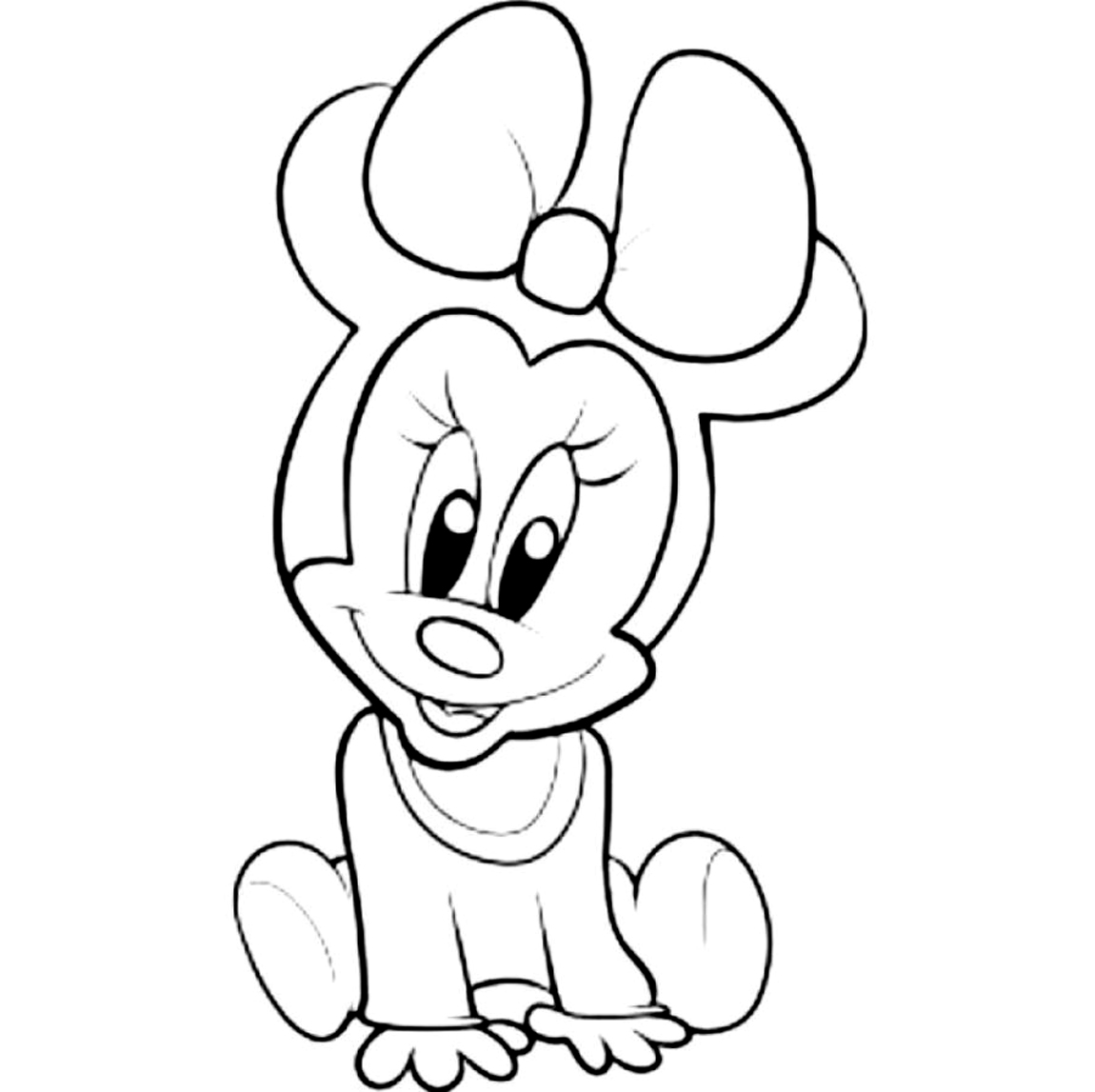 Minnie Mouse As A Baby Coloring Pages 1150x1147 Minnie Mouse As A Baby Coloring Pages