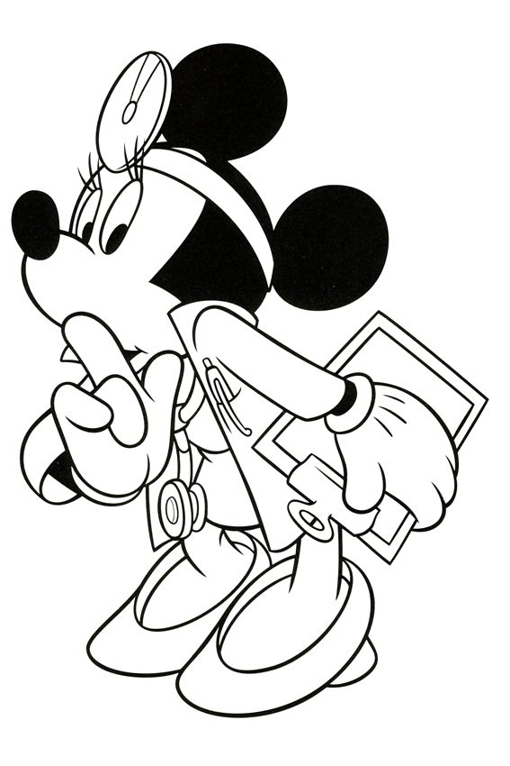 Minnie Mouse With Her Own Great Coloring Pages Section 567x850 Minnie Mouse With Her Own Great Coloring Pages Section
