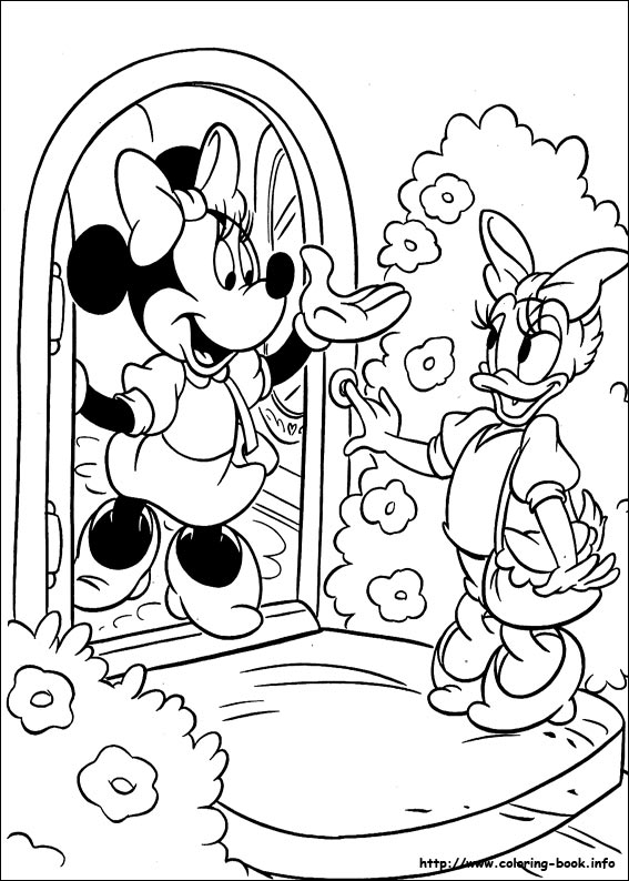 Minnie Mouse And Daisy Duck Coloring Pages at GetColorings.com | Free ...