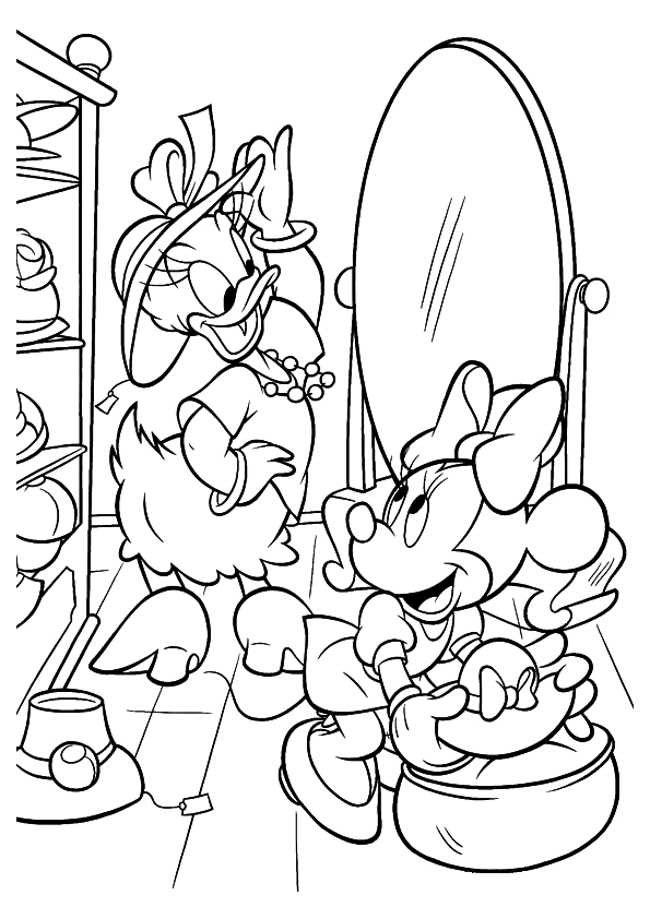 Daisy Duck Coloring Pages 595x842 Daisy Duck Coloring Pages