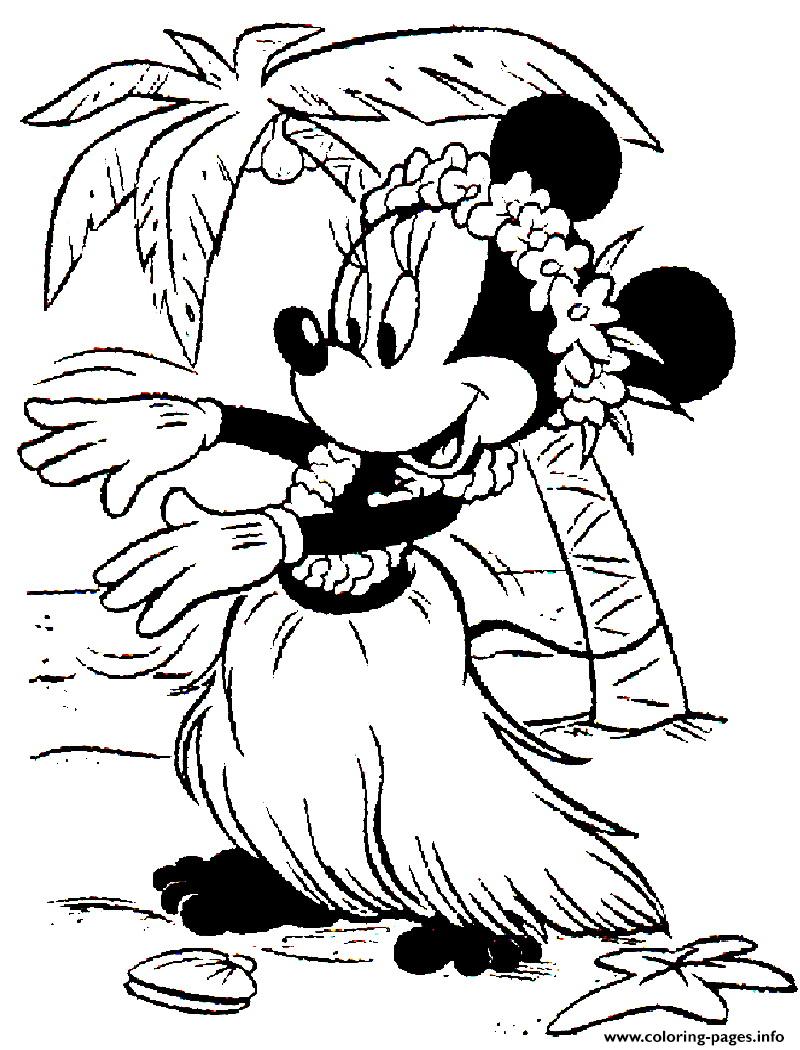 800x1050 Minnie As Hula Girl Disney 19c7 Coloring Pages Printable