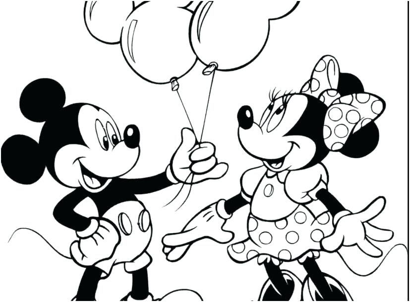827x609 Minnie Coloring Page
