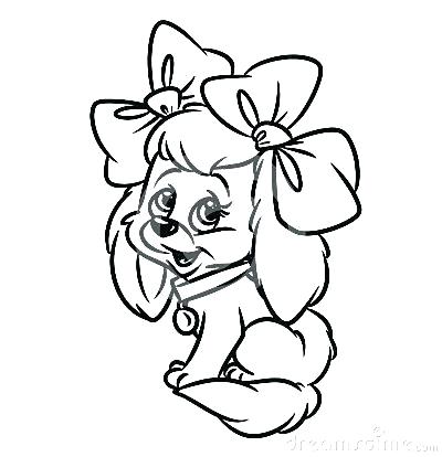 Dog Bows Coloring Pages 1