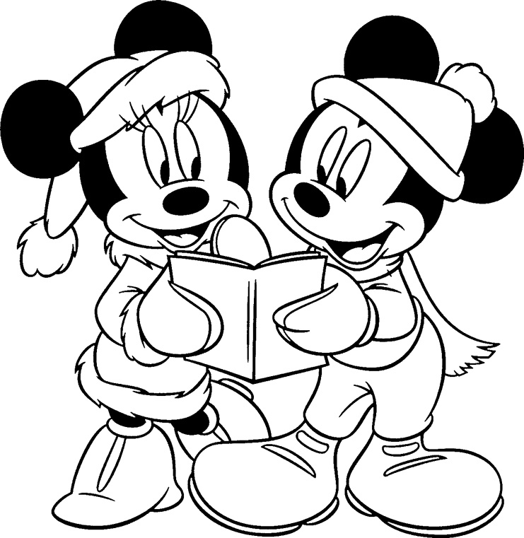 Mickey And Minnie Mouse Christmas Free Coloring Page Christmas 741x761 Mickey And Minnie Mouse Christmas Free Coloring Page Christmas