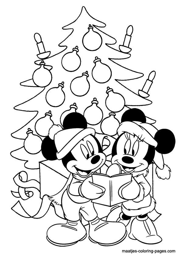Minnie Mouse Christmas Coloring Pages 595x842 Minnie Mouse Christmas Coloring Pages