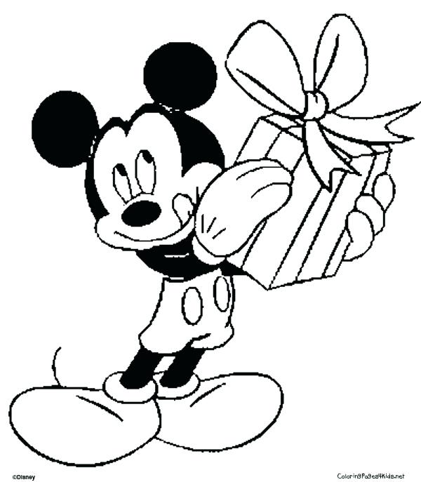 600x687 Christmas Mickey Coloring Pages Mickey And Minnie Mouse Christmas