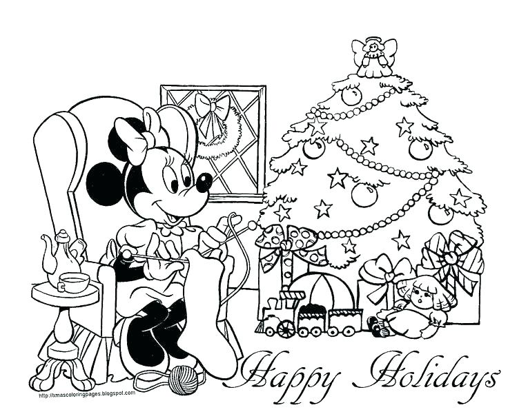 736x601 Free Printable Disney Christmas Coloring Pages