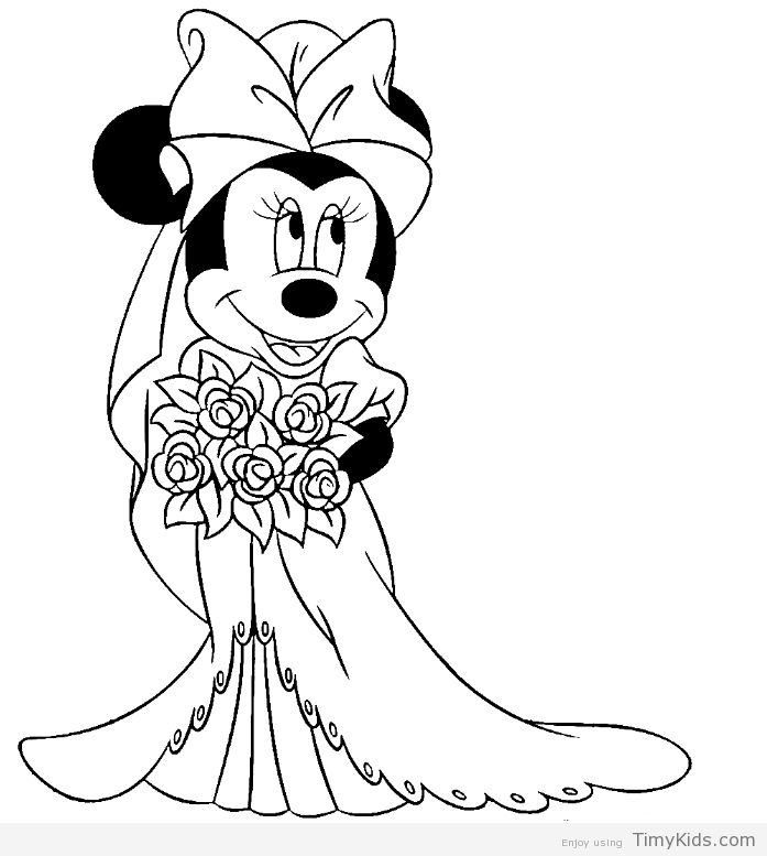 Minnie Mouse Coloring Page Timykids 697x777 Minnie Mouse Coloring Page Timykids