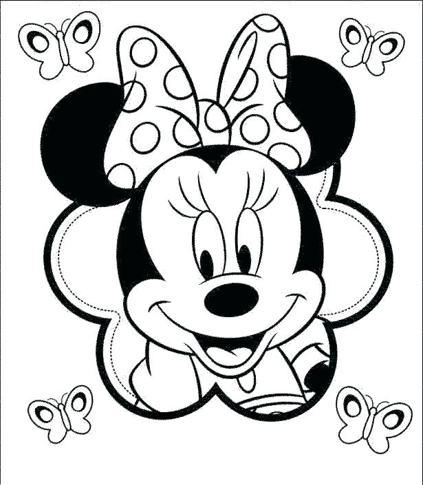 Minnie Coloring Page 615x705 Minnie Coloring Page