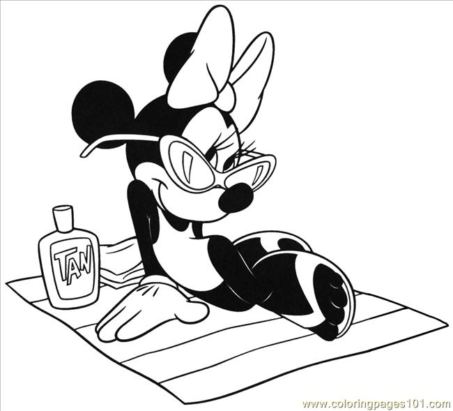 Minnie Mouse Color Page7 Coloring Page 650x589 Minnie Mouse Color Page7 Coloring Page