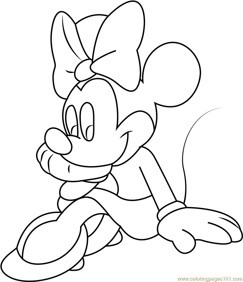 Sad Minnie Mouse Coloring Page 800x929 Sad Minnie Mouse Coloring Page