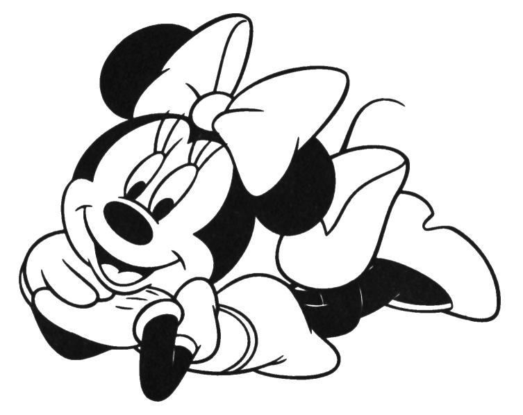 Minnie Mouse Face Coloring Pages
