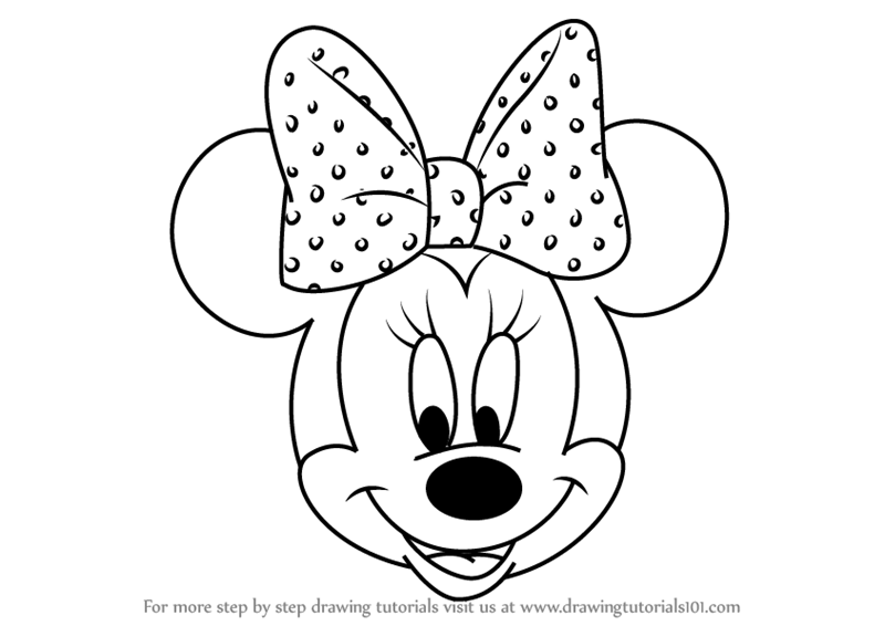 Learn How To Draw Minnie Mouse Face From Mickey Mouse Clubhouse 800x566 Learn How To Draw Minnie Mouse Face From Mickey Mouse Clubhouse