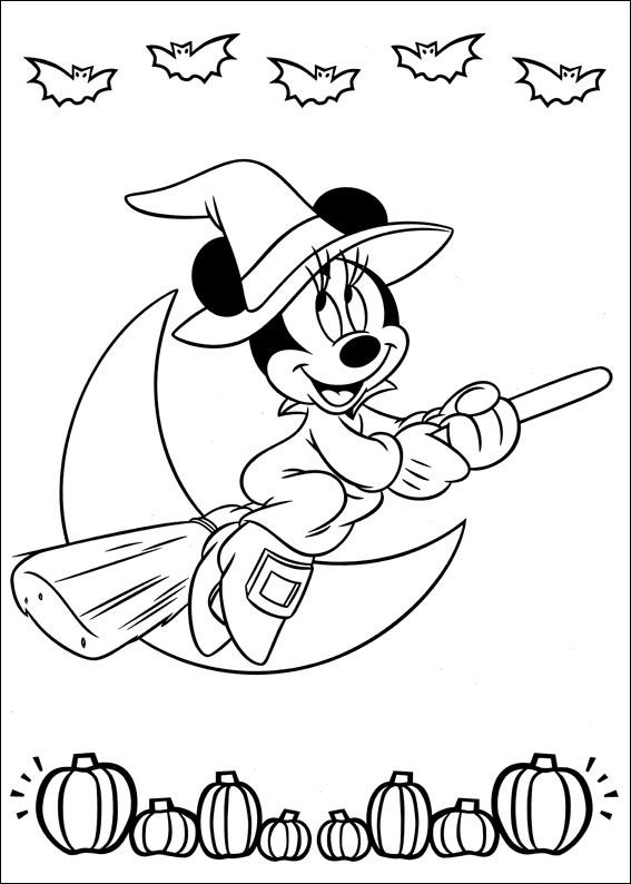 567x794 Kleurplaten Minnie Mouse 40 Halloween Coloring
