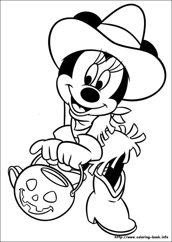 567x794 Minnie Mouse Halloween Coloring Pages