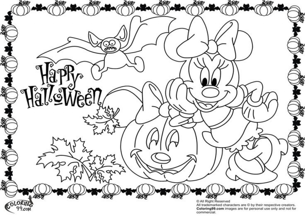 Minnie Mouse Halloween Coloring Pages at GetColorings.com | Free