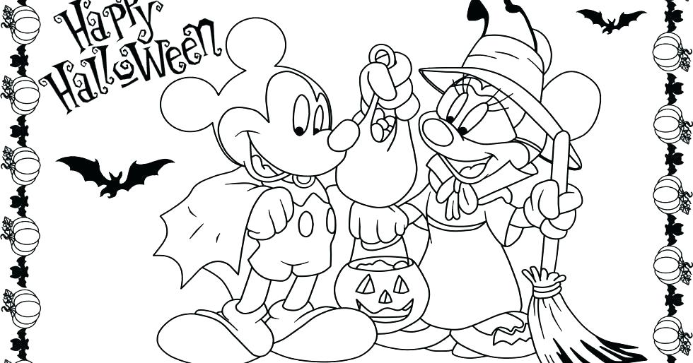 Minnie Mouse Halloween Coloring Pages at GetColorings.com | Free