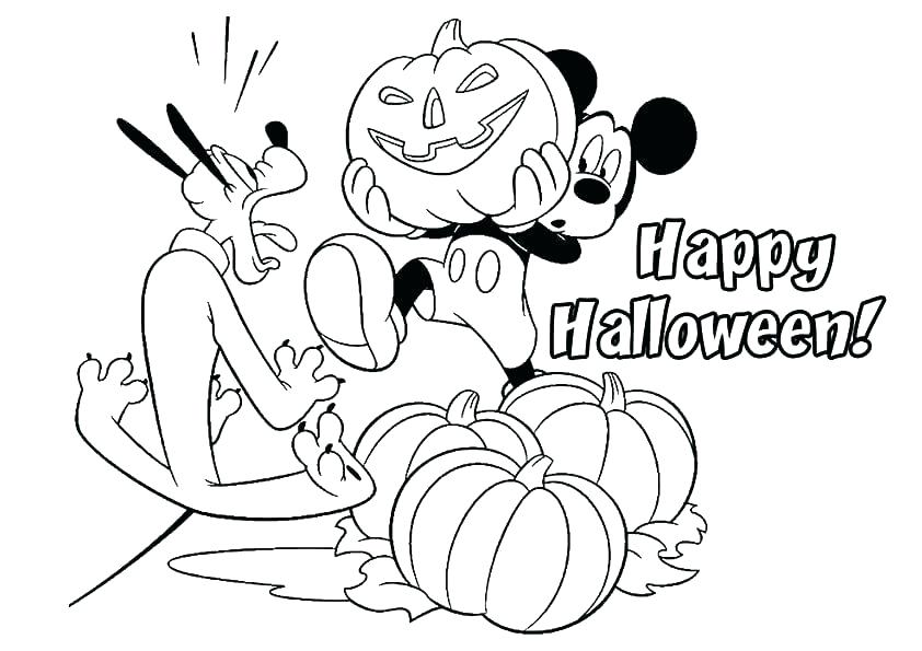 842x595 Mickey Halloween Coloring Pages