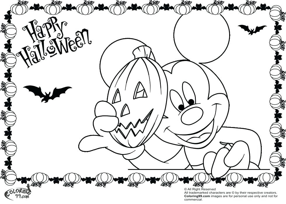 980x700 Minnie Mouse Halloween Coloring Pages Mickey Halloween Coloring